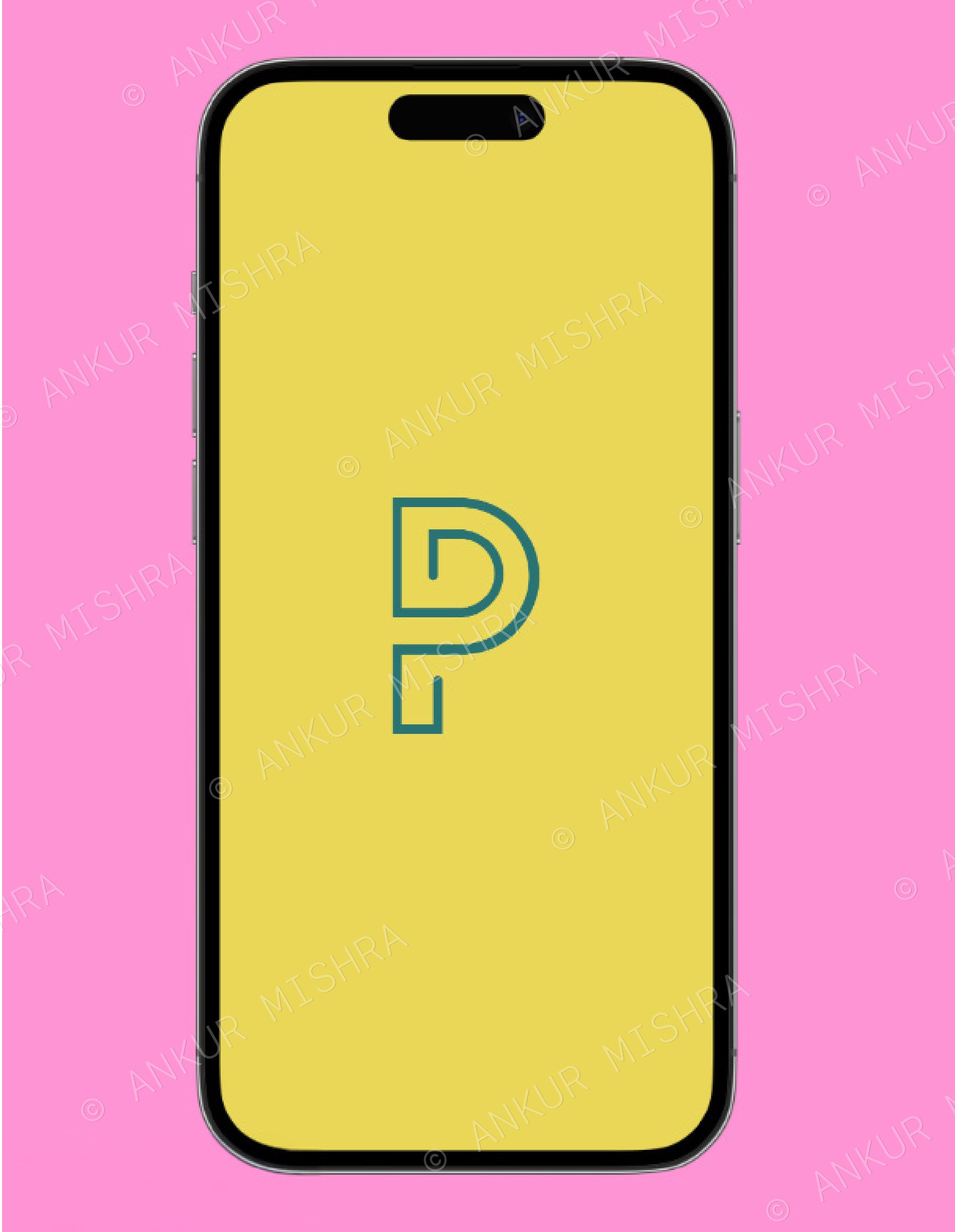 Peer app icon on a yellow phone against a pink background