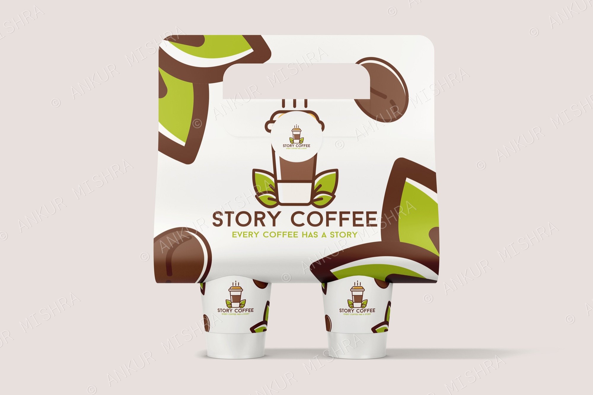 Story Coffee branded cup carrier